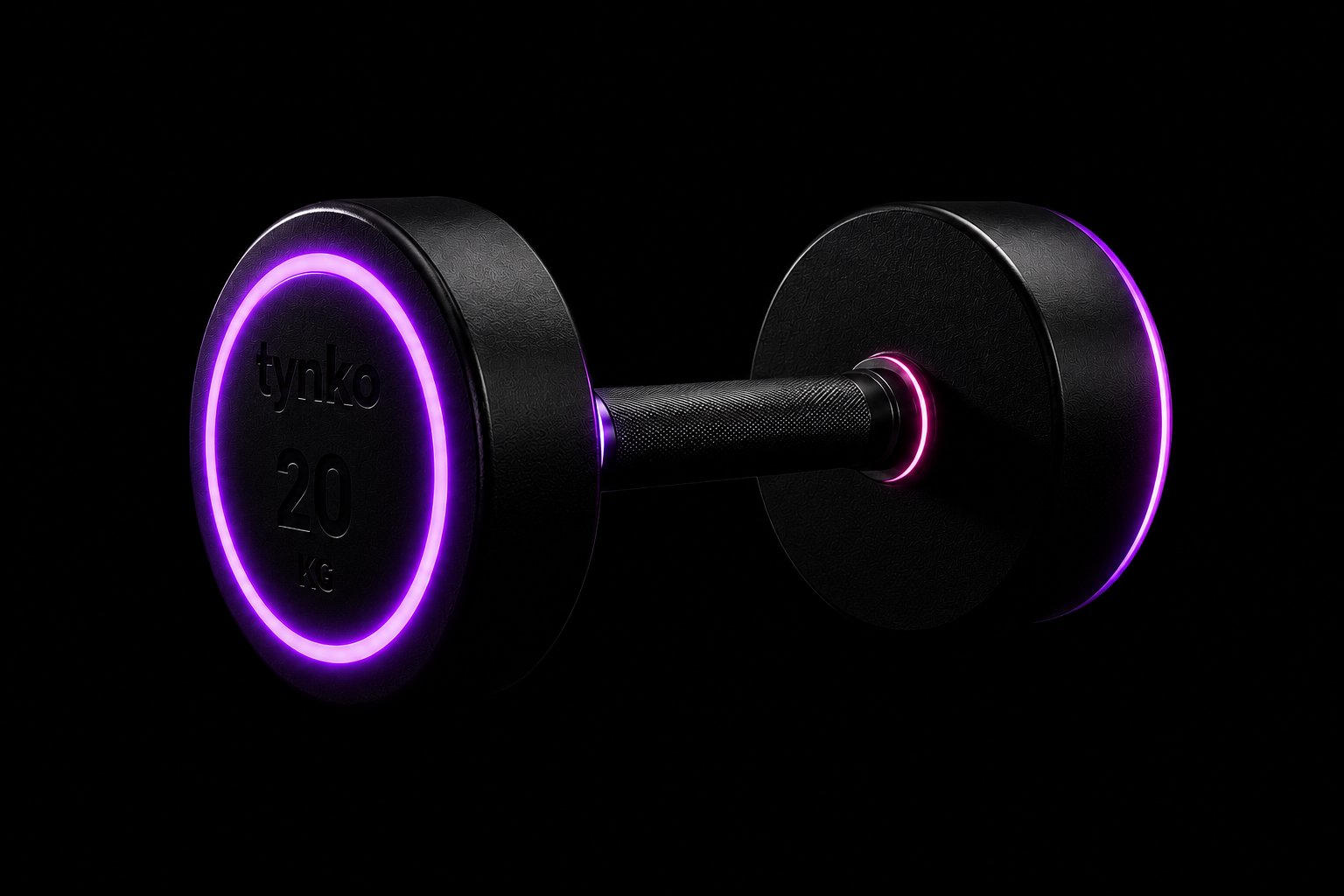 tynko dumbbell with purple glowing ring